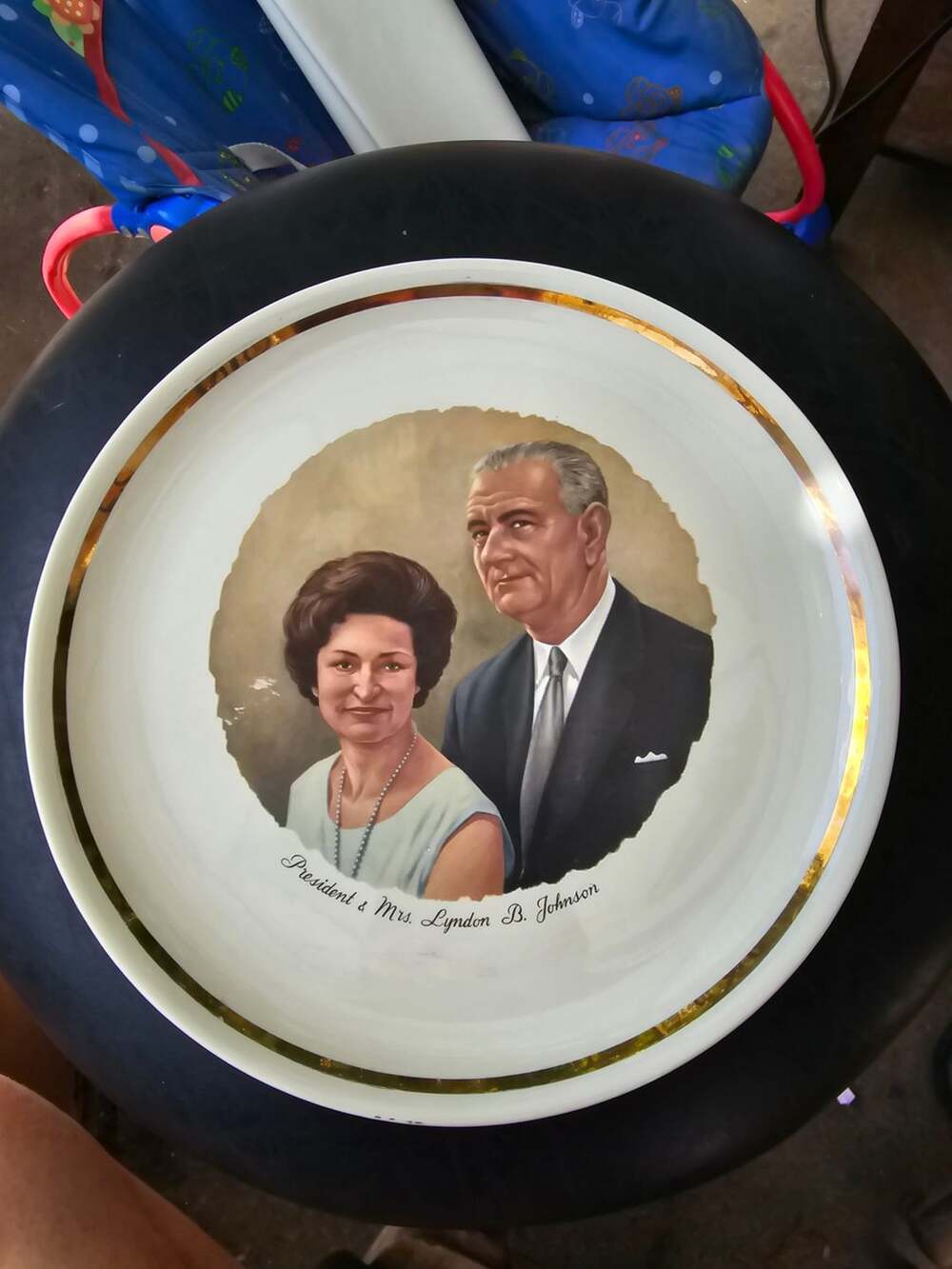 Presidential JOHNSON Collectible PLATE 9 1/8” - ,